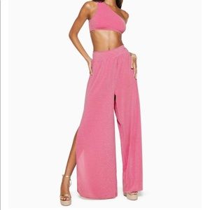 Ramy brook pink Glitter pants size XS